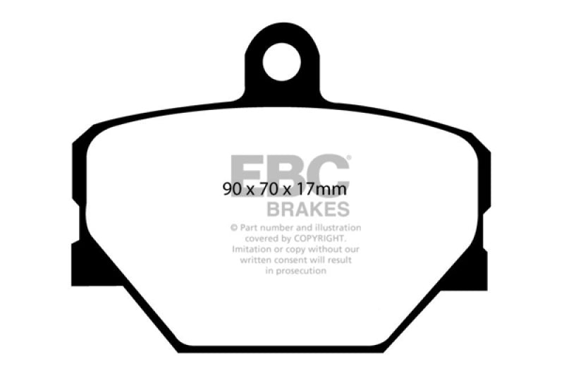 EBC 08+ Smart Fortwo 1.0 Redstuff Front Brake Pads - Blais Performance Parts