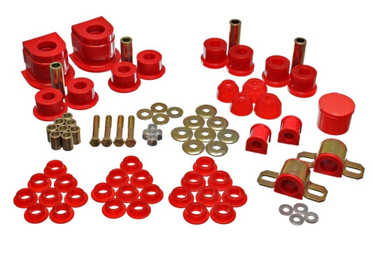 Energy Suspension 86-91 Mazda RX7 Red Hyper-Flex Master Bushing Set - Blais Performance Parts