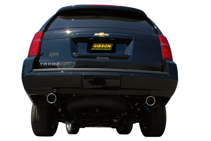 Gibson 10-19 Chevrolet Tahoe LS 5.3L 2.25in Cat-Back Dual Split Exhaust - Stainless - Blais Performance Parts