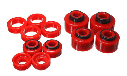 Energy Suspension 05-07 Ford F250/F350 2/4WD Red Body Mount Set - Blais Performance Parts