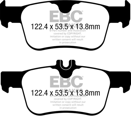 EBC 17-21 Honda Civic Hatchback Greenstuff Rear Brake Pads - Blais Performance Parts