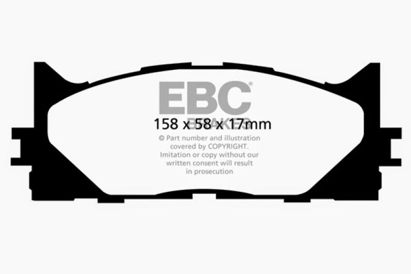 EBC 13+ Lexus ES300h 2.5 Hybrid Ultimax2 Front Brake Pads - Blais Performance Parts