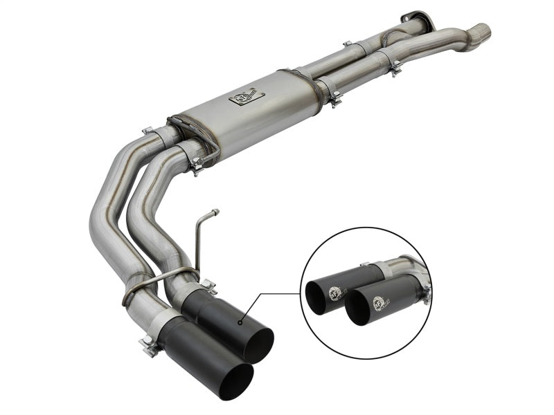 aFe POWER Rebel Series 3in 409 SS Cat Back Exhaust w/ Black Tips 17 Ford F-150 Raptor V6-3.5L - Blais Performance Parts