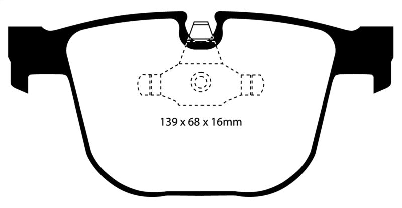 EBC 08-10 BMW M3 4.0 (E90) Yellowstuff Rear Brake Pads - Blais Performance Parts