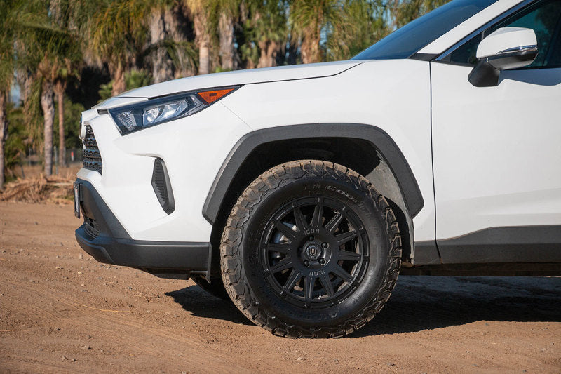 ICON Ricochet 17x8 5x4.5 38mm Offset 6in BS Satin Black Wheel - Blais Performance Parts