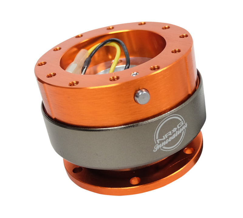 NRG Quick Release Gen 2.0 - Orange Body / Titanium Chrome Ring - Blais Performance Parts