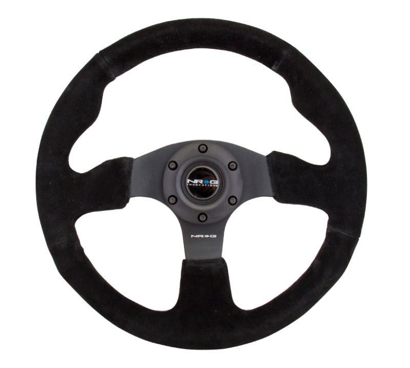 NRG Reinforced Steering Wheel (320mm) Suede w/Black Stitch - Blais Performance Parts