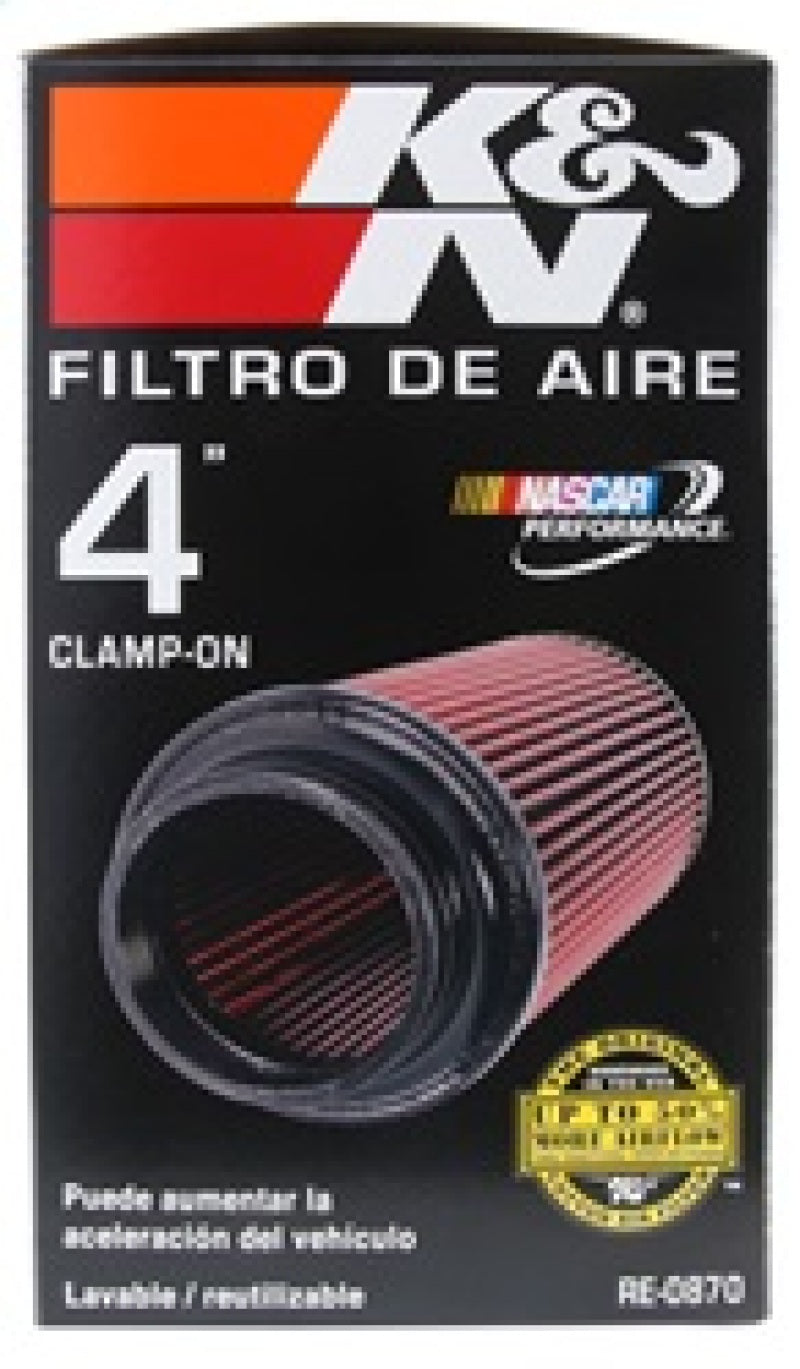 K&N Universal Rubber Filter 4inch FLG / 6inch OD-B / 4-5/8inch OD-T / 9inch H - Blais Performance Parts