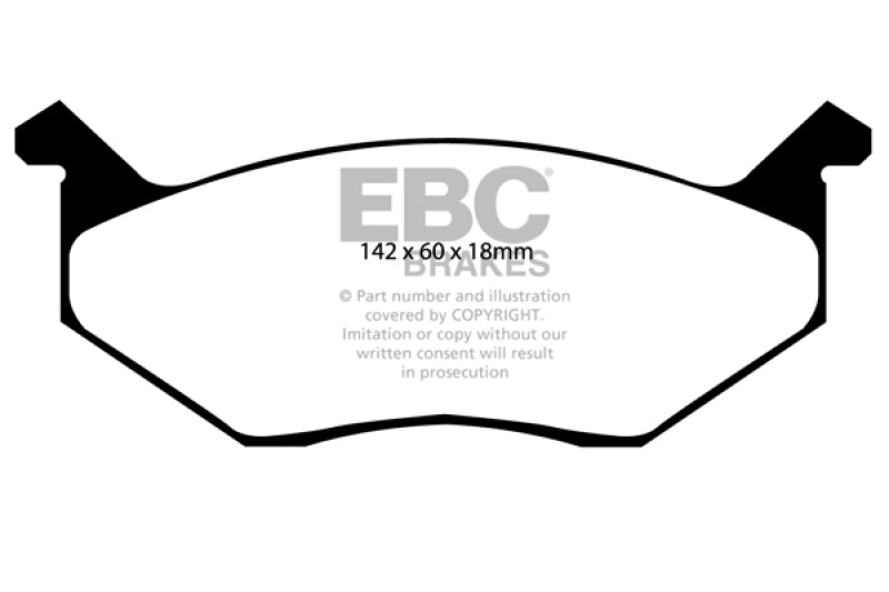 EBC 80-83 Chrysler Cordoba 3.7 Yellowstuff Front Brake Pads - Blais Performance Parts