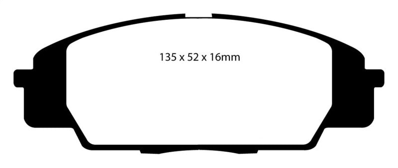 EBC 07-11 Acura CSX (Canada) 2.0 Type S Redstuff Front Brake Pads - Blais Performance Parts