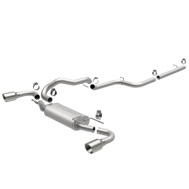 MagnaFlow 10-12 Mazda 3 L4 2.5L Hatchback Split Rear Exit Stainless Cat Back Performance Exhaust - Blais Performance Parts