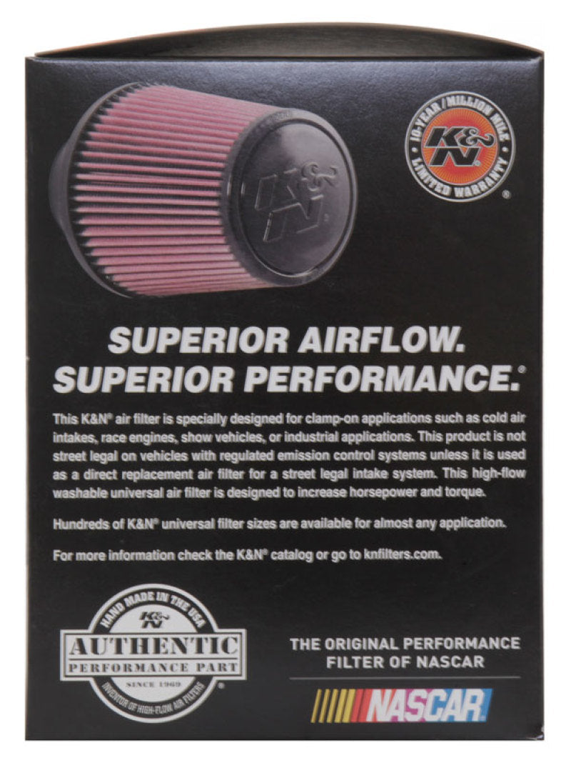 K&N Universal Air Filter (4in. Flange / 6in. Base OD / 4-5/8in. Top OD / 6in. Height) - Blais Performance Parts