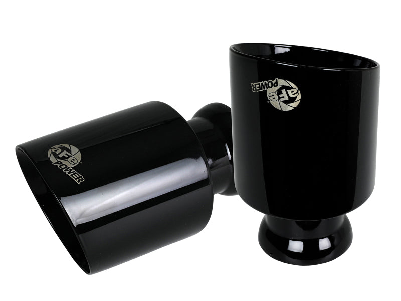 aFe MACH Force-XP 4-1/2in Black OE Replacement Exhaust Tips - 15-19 Dodge Charger/Hellcat - Blais Performance Parts