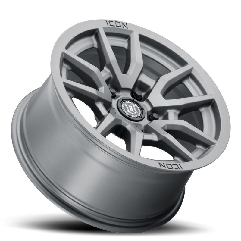 ICON Vector 5 17x8.5 5x150 25mm Offset 5.75in BS 110.1mm Bore Titanium Wheel - Blais Performance Parts