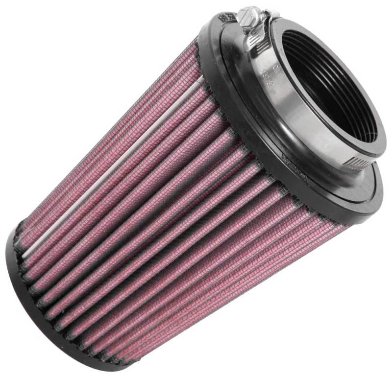 K&N Universal Rubber Filter 2-1/2in Flg / 4-1/2in OD B / 3-1/2in OD T / 6in H - Black Top - Blais Performance Parts