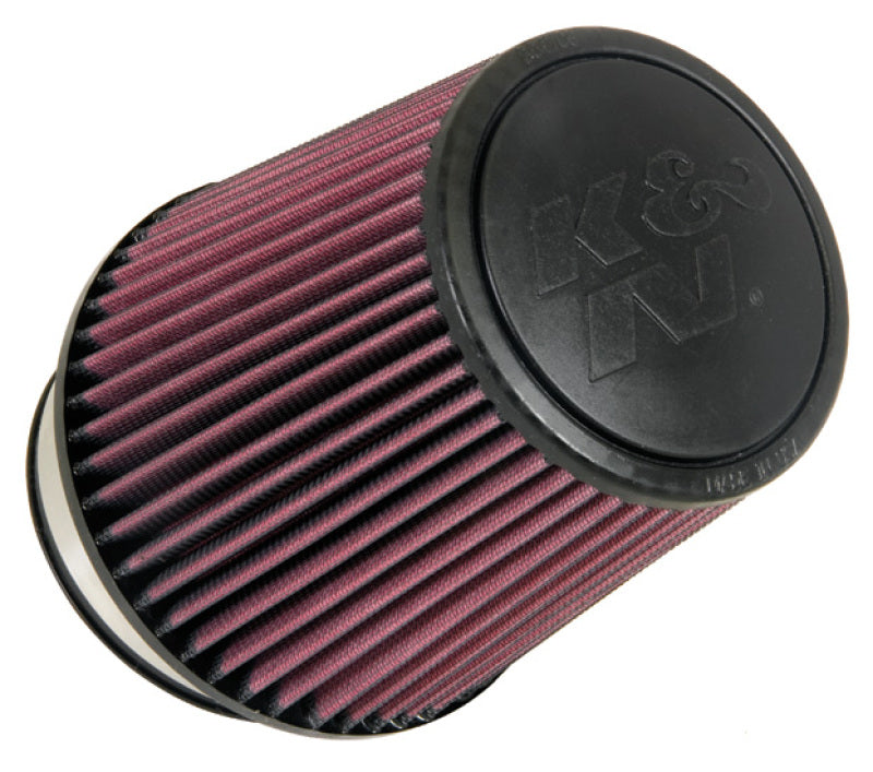 K&N Univ Rubber Round Tapered Filter 4.375in Flg ID/10 Deg Flg Angle 6in B OD/4.625in T OD/6.5in H - Blais Performance Parts