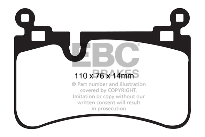 EBC 08-13 Mercedes-Benz C63 AMG (W204) 6.2 Yellowstuff Rear Brake Pads - Blais Performance Parts