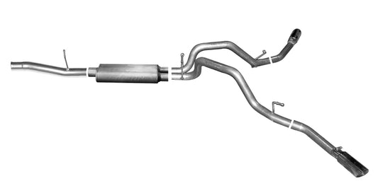 Gibson 14-19 Cadillac Escalade Base 6.2L 3.5in/2.25in Cat-Back Dual Extreme Exhaust - Aluminized - Blais Performance Parts