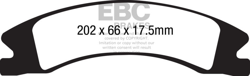 EBC 15+ Cadillac Escalade Ext/Esv 6.2 2WD Extra Duty Front Brake Pads - Blais Performance Parts