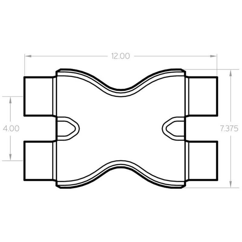 MagnaFlow Smooth Trans X 2.25/2.25 X 12 SS - Blais Performance Parts