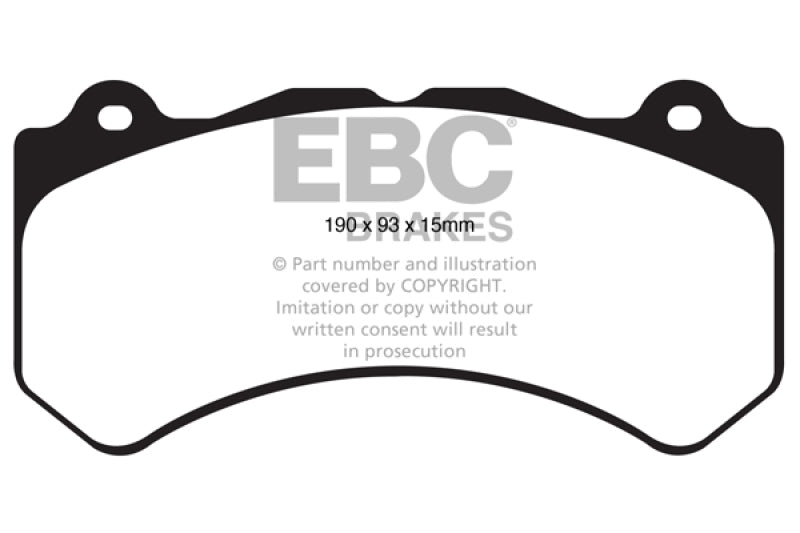 EBC 16+ Cadillac ATS-V 3.6 Twin Turbo Yellowstuff Front Brake Pads - Blais Performance Parts