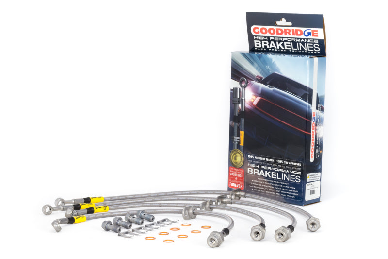 Goodridge 12-13 Honda Civic (Si Models) / 13 Acura ILX 2.4L Lrg Disc SS Brake Lines - Blais Performance Parts