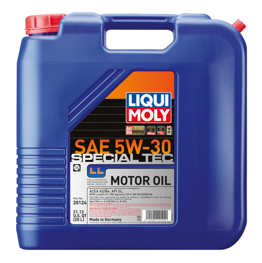 LIQUI MOLY 20L Special Tec LL Motor Oil SAE 5W30 - Blais Performance Parts