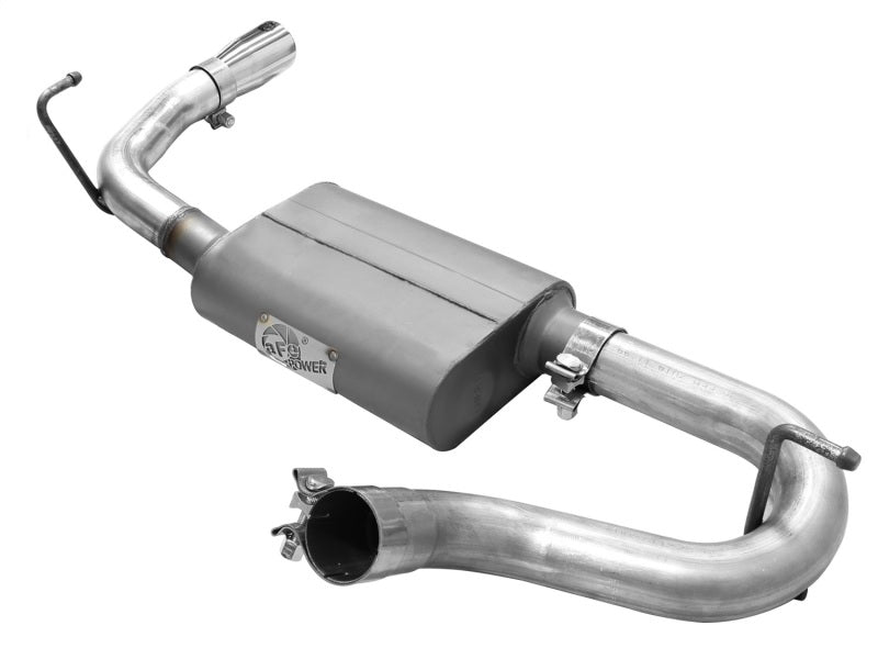 aFe Scorpion 2-1/2in Alum Steel Axle-Back Exhaust w/Polished Tip 07-18 Jeep Wrangler JK V6-3.6/3.8L - Blais Performance Parts