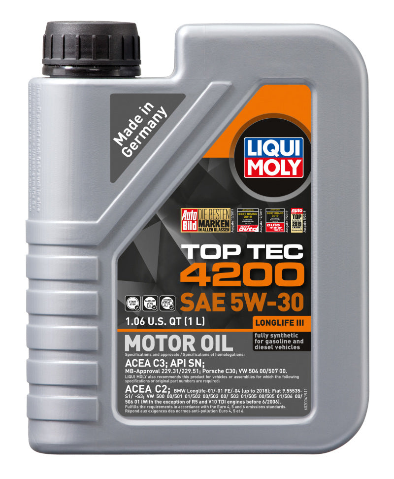 LIQUI MOLY 1L Top Tec 4200 New Generation Motor Oil SAE 5W30 - Blais Performance Parts