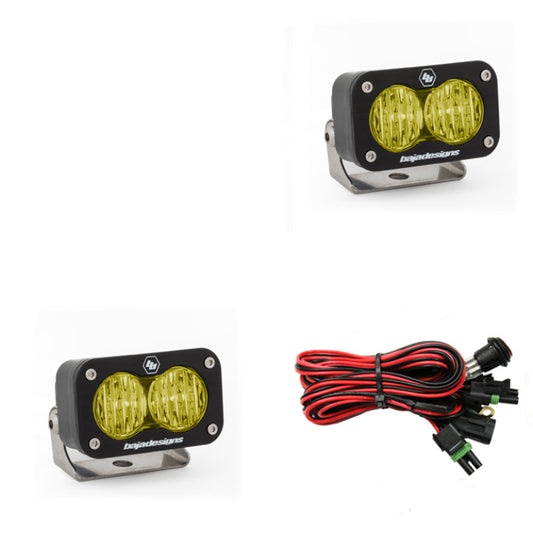 Baja Designs S2 Sport Wide Cornering Pattern Pair LED Work Light - Amber - Blais Performance Parts