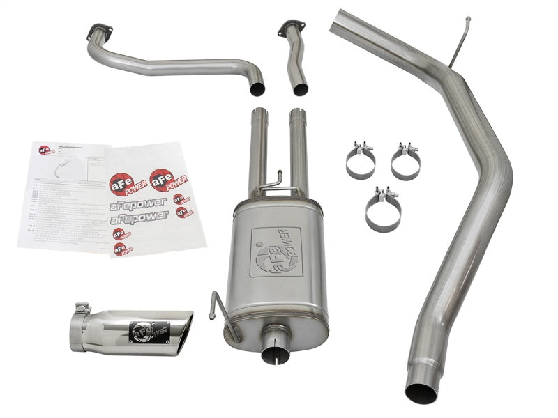 aFe MACH Force-Xp 2-1/2in Cat-Back Exhaust System w/ Polished Tip 16-17 Nissan Titan XD V8 5.6L - Blais Performance Parts