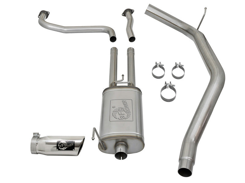 aFe MACH Force-Xp 2-1/2in Cat-Back Exhaust System w/ Polished Tip 16-17 Nissan Titan XD V8 5.6L - Blais Performance Parts