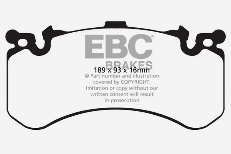 EBC 11+ Audi A8 Quattro 6.3 (Cast Iron Rotors) Redstuff Front Brake Pads - Blais Performance Parts