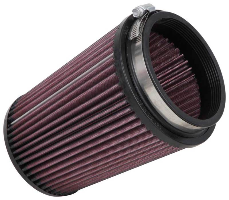 K&N Filter Universal Rubber Filter 4 inch Flange 5 3/8 inch Base 4 3/8 inch Top 7 inch Height - Blais Performance Parts