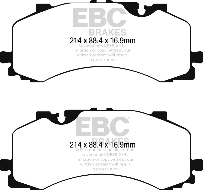 EBC 2016+ Audi Q7 3.0L Supercharged Yellowstuff Front Brake Pads - Blais Performance Parts