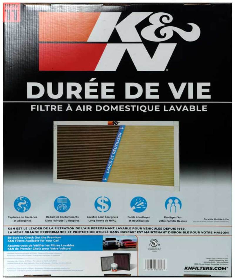 K&N HVAC Filter - 20 x 24 x 1 - Blais Performance Parts