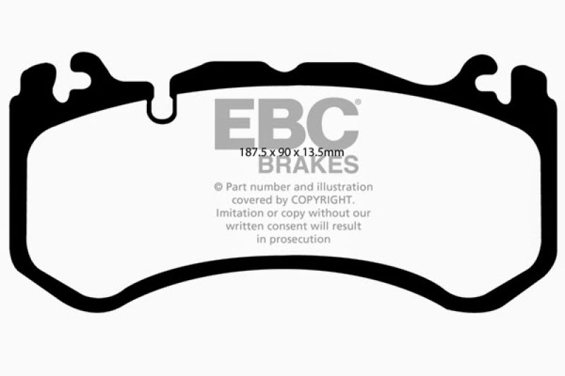 EBC 08-13 Mercedes-Benz C63 AMG (W204) 6.2 Bluestuff Front Brake Pads - Blais Performance Parts