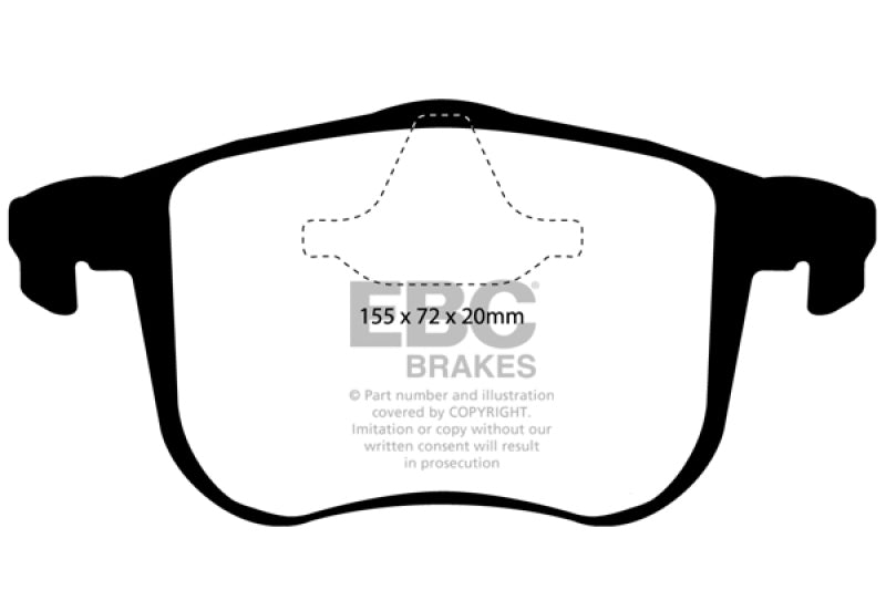 EBC 06-11 Saab 9-3 2.0 Turbo (Aero) Yellowstuff Front Brake Pads - Blais Performance Parts