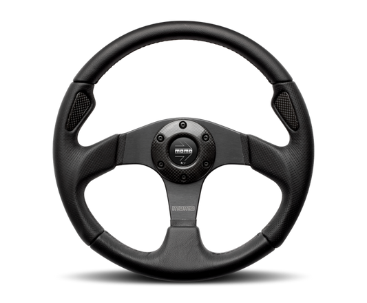 Momo Jet Steering Wheel 350 mm -  Black AirLeather/Black Spokes - Blais Performance Parts