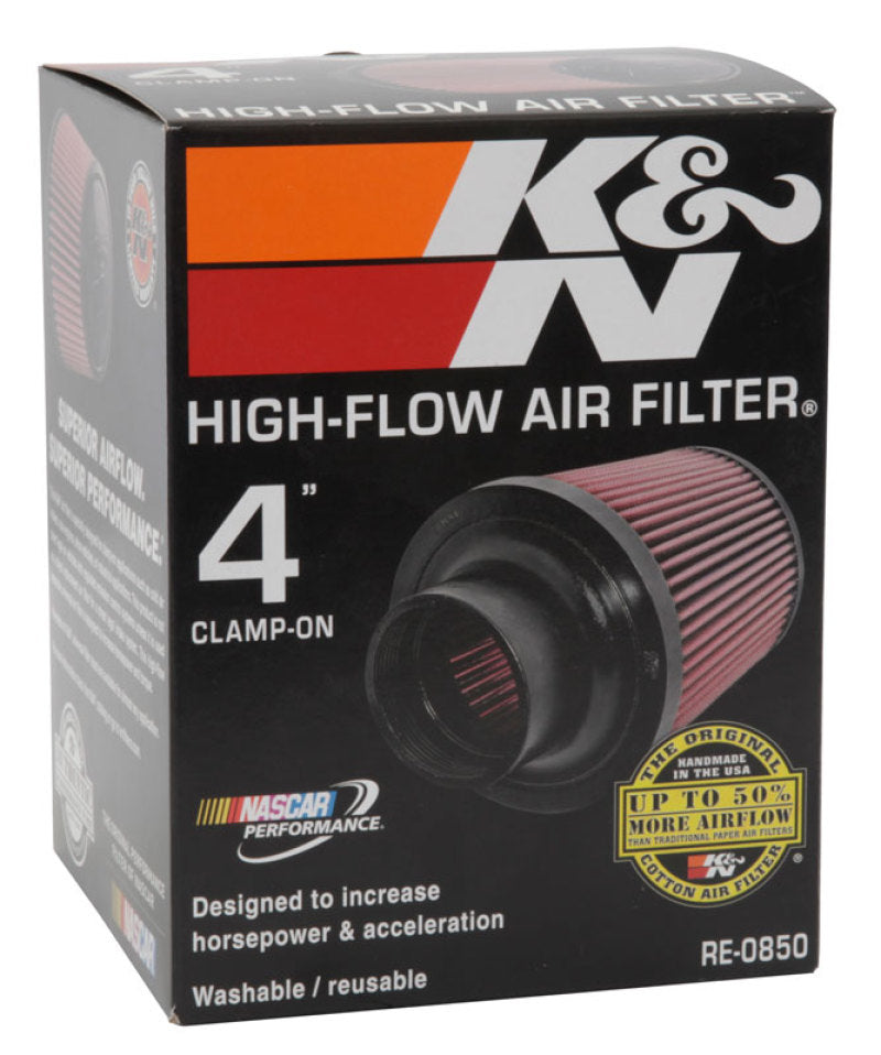 K&N Universal Air Filter (4in. Flange / 6in. Base OD / 4-5/8in. Top OD / 6in. Height) - Blais Performance Parts