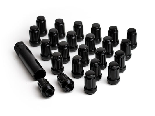 ICON Alloys Lug Nut Kit Black - 12x1.5 - 24 Lug Nuts w/ Key - Blais Performance Parts