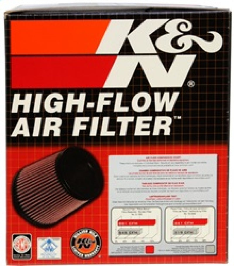 K&N Round Tapered Universal Air Filter 4in Flange ID x 5.375 Base OD x 4in Top OD x 6.5in H - Blais Performance Parts