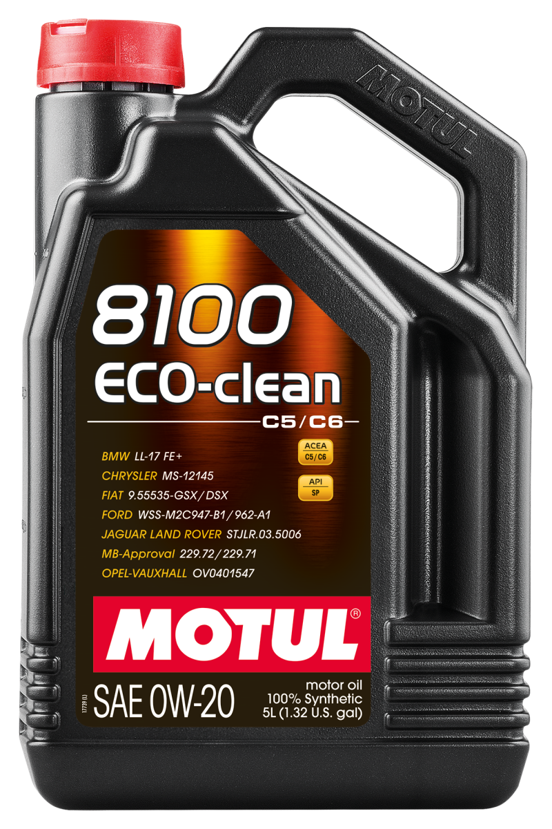 Motul 5L Synthetic Engine Oil 8100 0W20 Eco-Clean - Blais Performance Parts