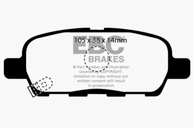 EBC 08-13 Infiniti EX35 3.5 Greenstuff Rear Brake Pads - Blais Performance Parts