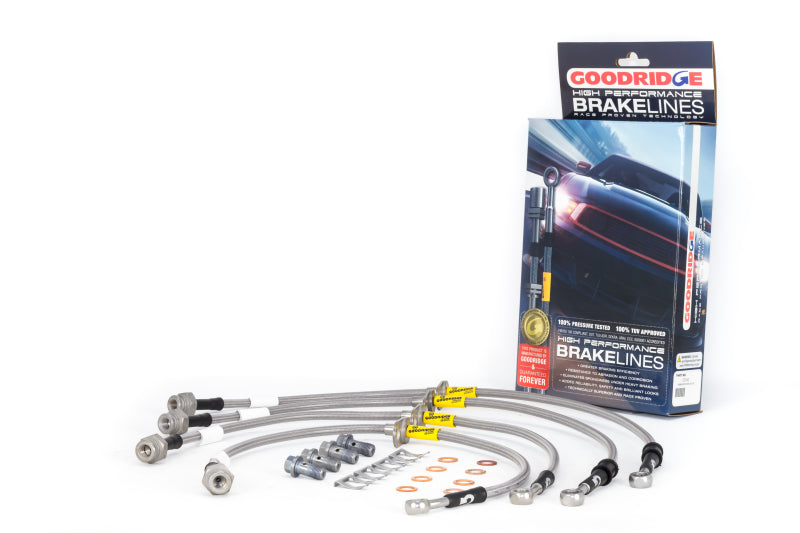 Goodridge 17-18 Honda Civic Si (Si Model Only) SS Brake Line Kit - Blais Performance Parts