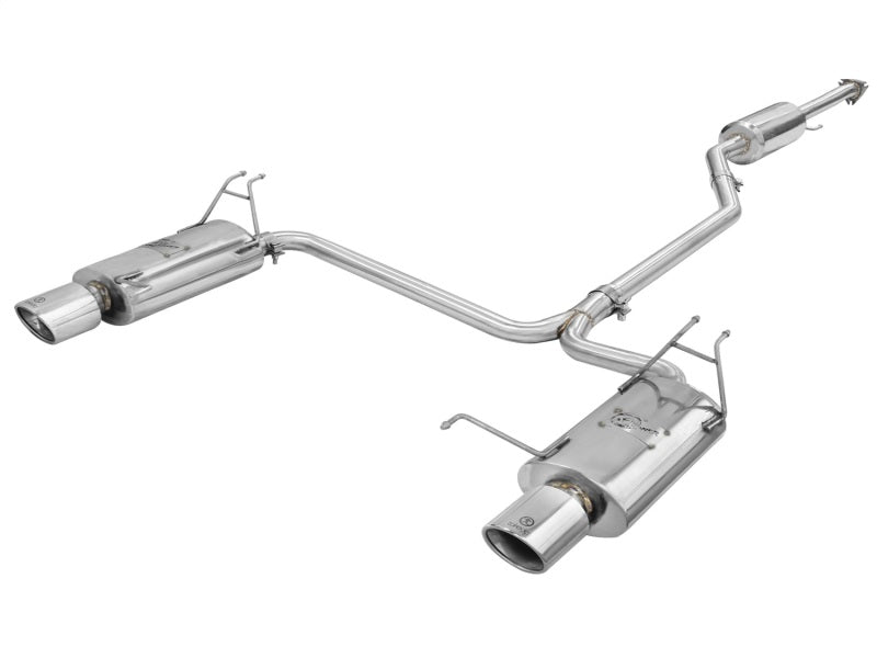 aFe Takeda Exhaust 2.25in to 2in Dia 304SS Cat-Back w/Polished Tips 08-12 Honda Accord Coupe V6 3.5L - Blais Performance Parts