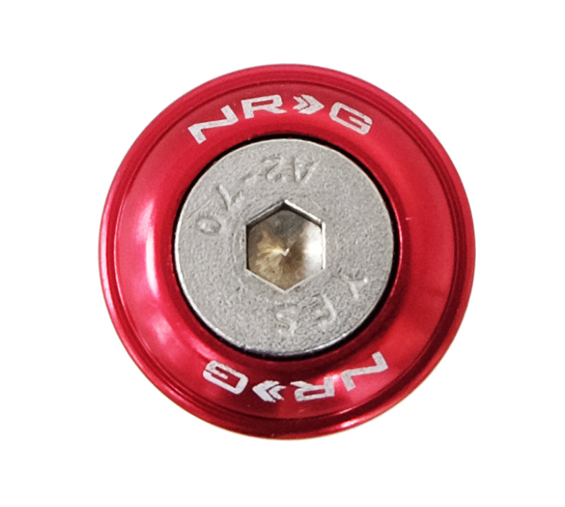 NRG Fender Washer Kit w/Rivets For Plastic (Red) - Set of 10 - Blais Performance Parts