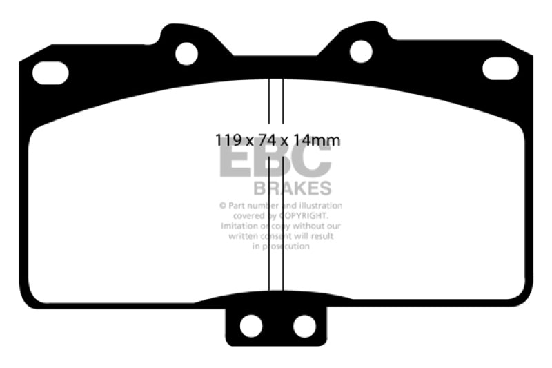 EBC 91-93 Dodge Stealth 3.0 4WD Redstuff Front Brake Pads - Blais Performance Parts