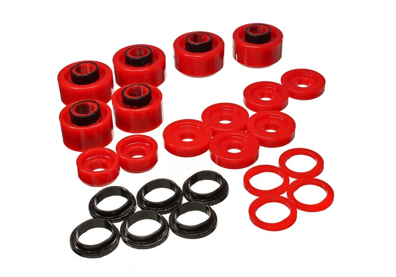 Energy Suspension 05-07 Ford F250/F350 2/4WD Red Body Mount Set - Blais Performance Parts