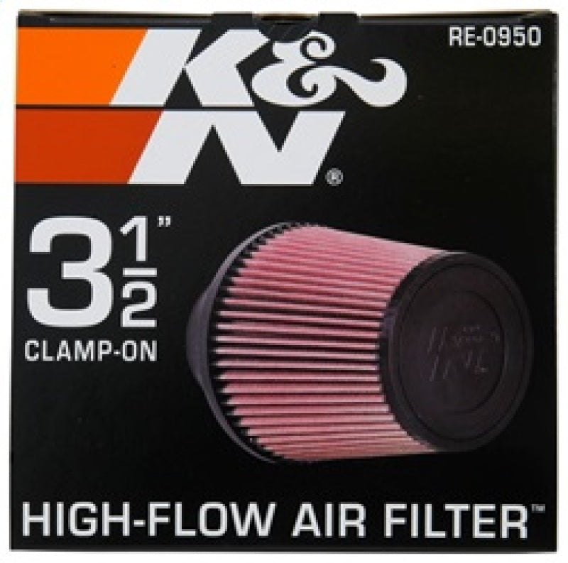 K&N Universal Rubber Filter 3 1/2inch ID FLG / 6inch Base / 4-5/8inch Top / 6inch Height - Blais Performance Parts